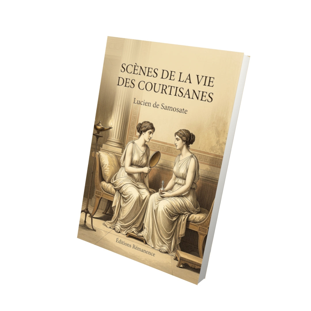 Livre Scènes de la vie des courtisanes par Lucien de Samosate - Vue 3D - Editions Remanence