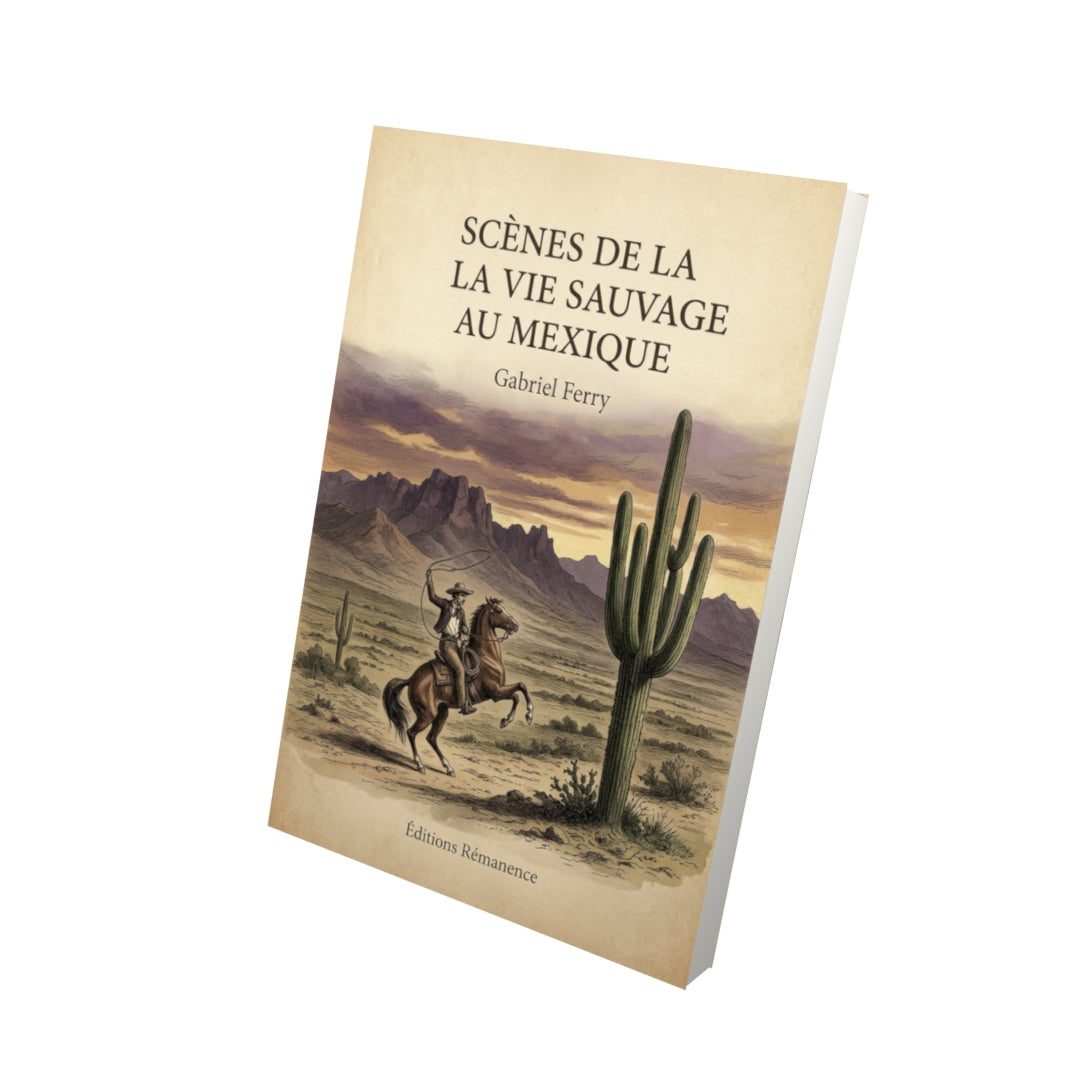 Livre Scènes de la vie sauvage au Mexique - Gabriel Ferry - Vue 3D - Editions Remanence