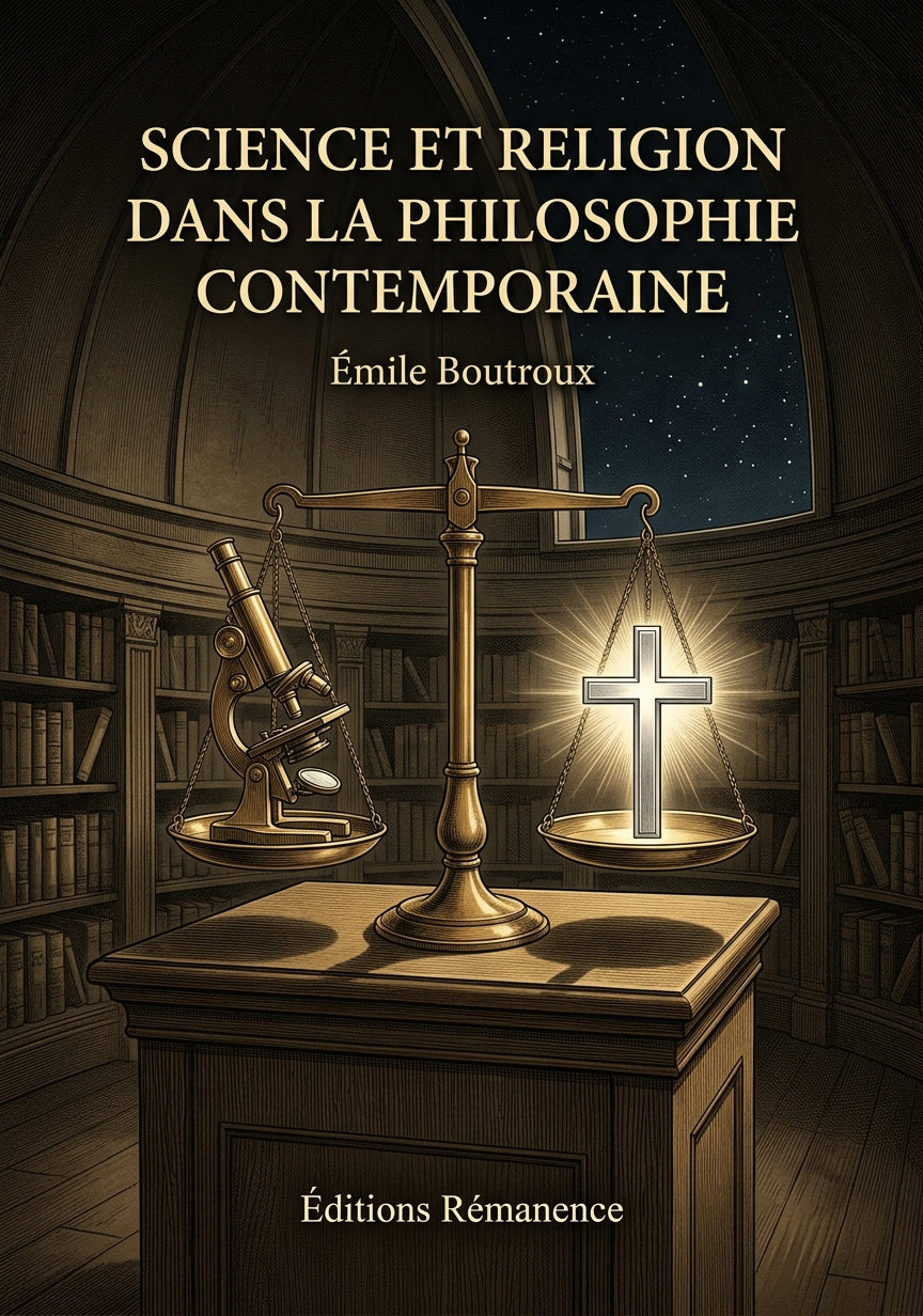 Livre Science et religion dans la philosophie contemporaine par Émile Boutroux - Couverture - Editions Remanence