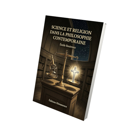 Livre Science et religion dans la philosophie contemporaine par Émile Boutroux - Vue 3D - Editions Remanence