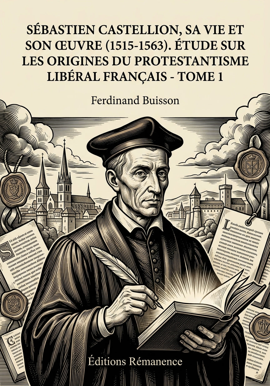 Livre Sébastien Castellion, sa vie et son œuvre (1515-1563). Étude sur les origines du protestantisme libéral français - Tome 1 par Ferdinand Buisson - Couverture - Editions Remanence
