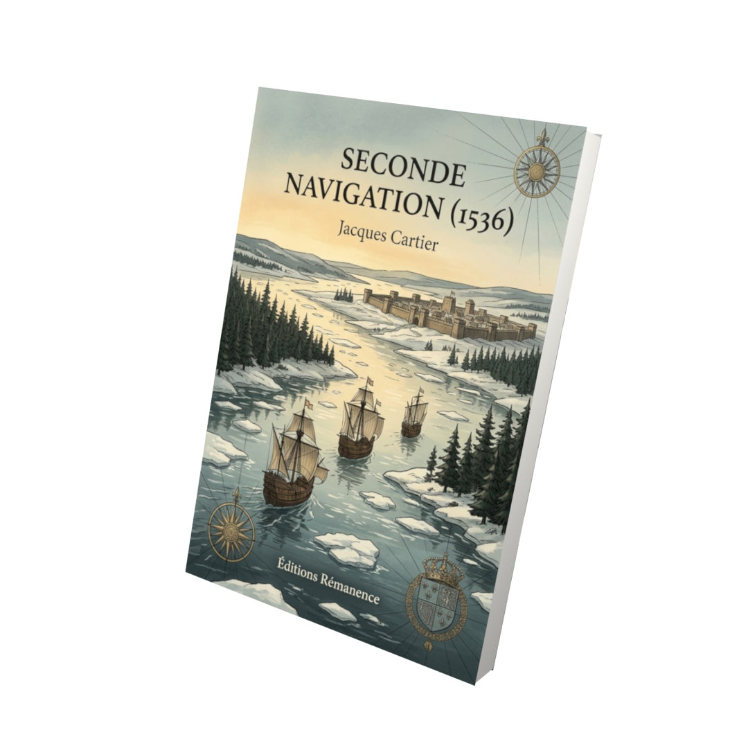 Livre Seconde navigation (1536) par Jacques Cartier - Vue 3D - Editions Remanence