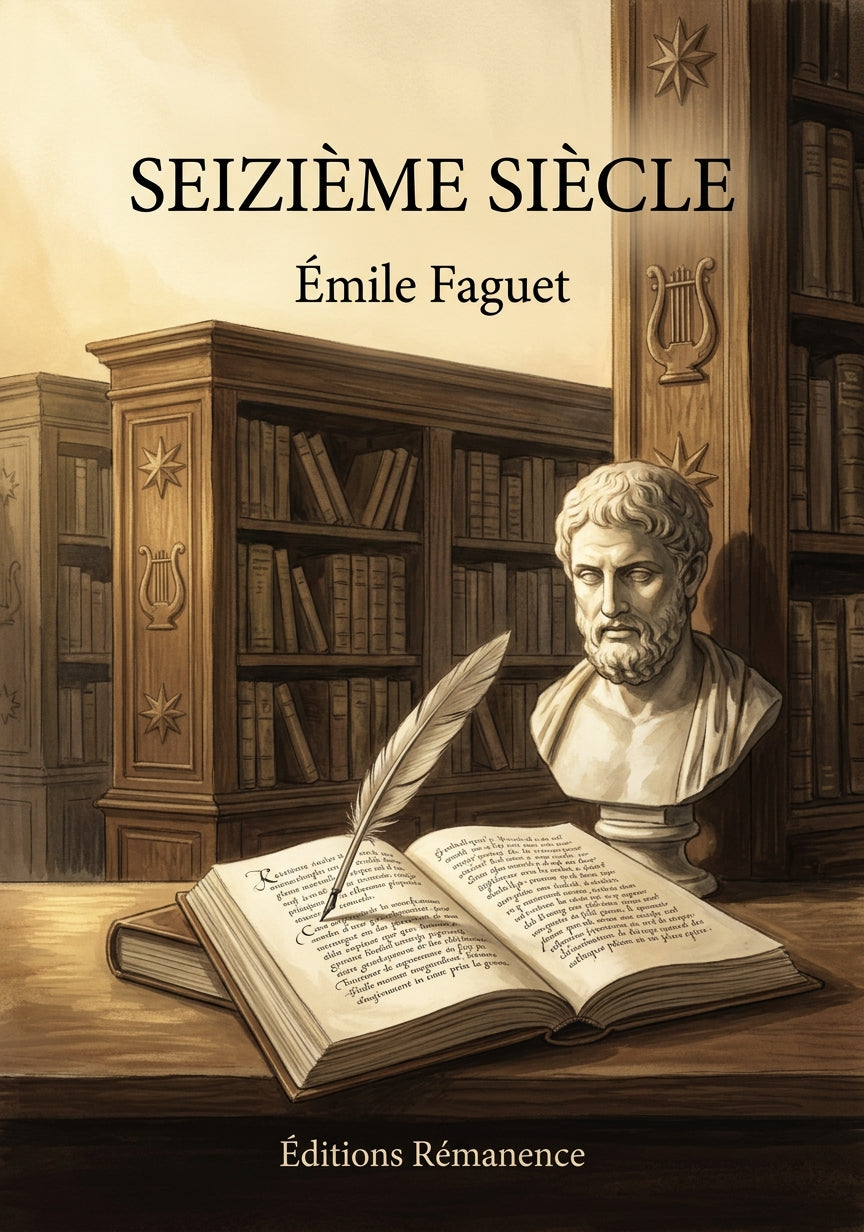 Livre Seizième Siècle par Émile Faguet - Couverture - Editions Remanence