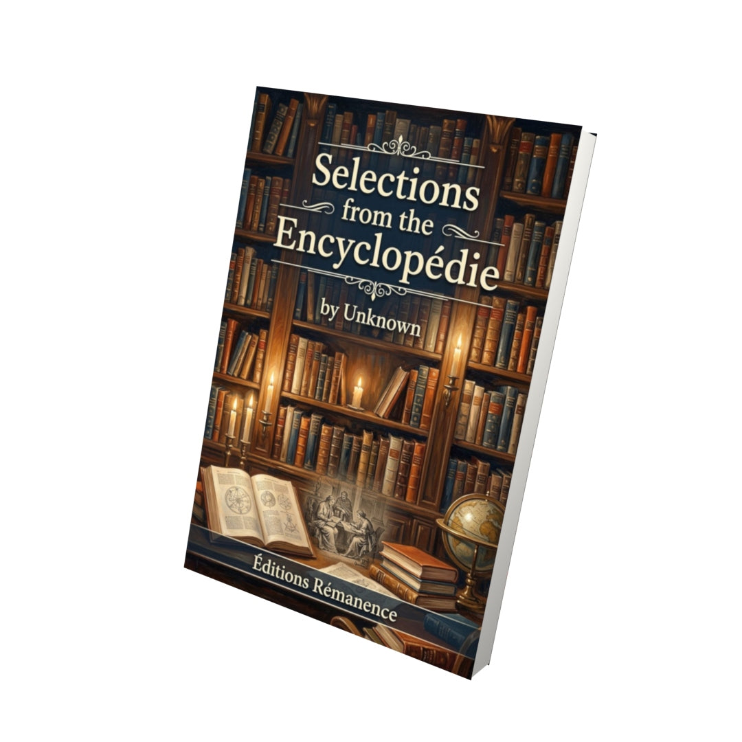 Livre Selections from the Encyclopédie - Vue 3D - Editions Remanence