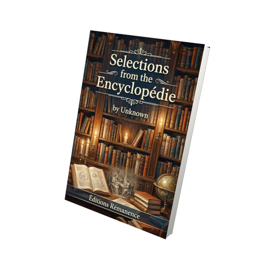 Livre Selections from the Encyclopédie - Vue 3D - Editions Remanence