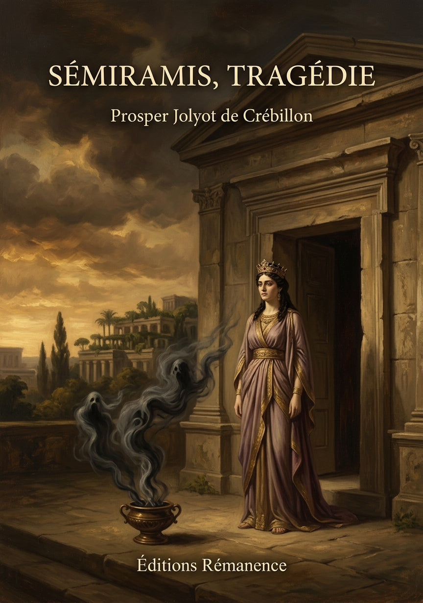 Livre Sémiramis, tragédie par Prosper Jolyot de Crébillon - Couverture - Editions Remanence