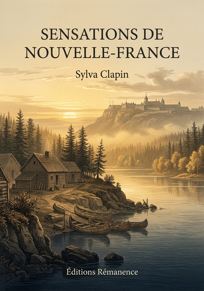 Livre Sensations de Nouvelle-France par Sylva Clapin - Couverture - Editions Remanence