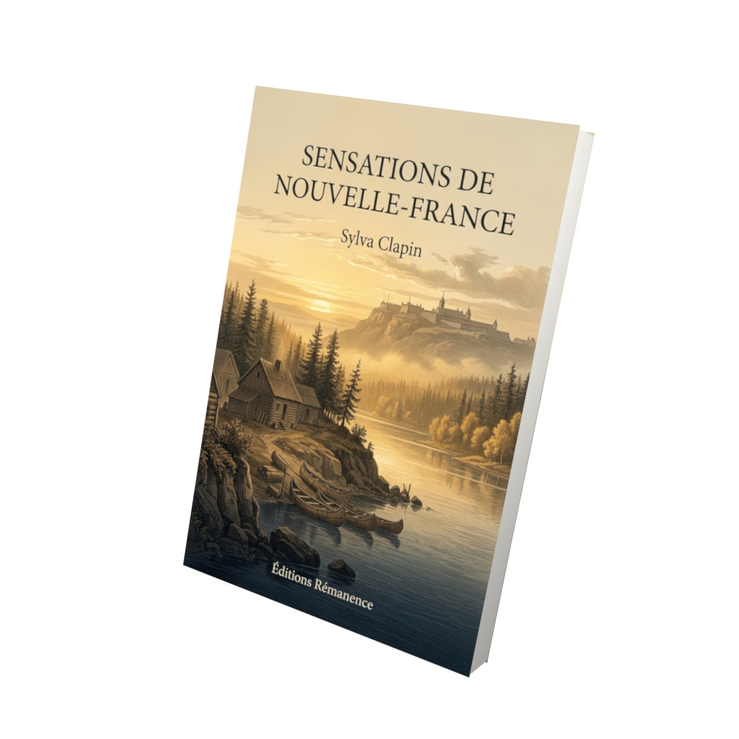 Livre Sensations de Nouvelle-France par Sylva Clapin - Vue 3D - Editions Remanence