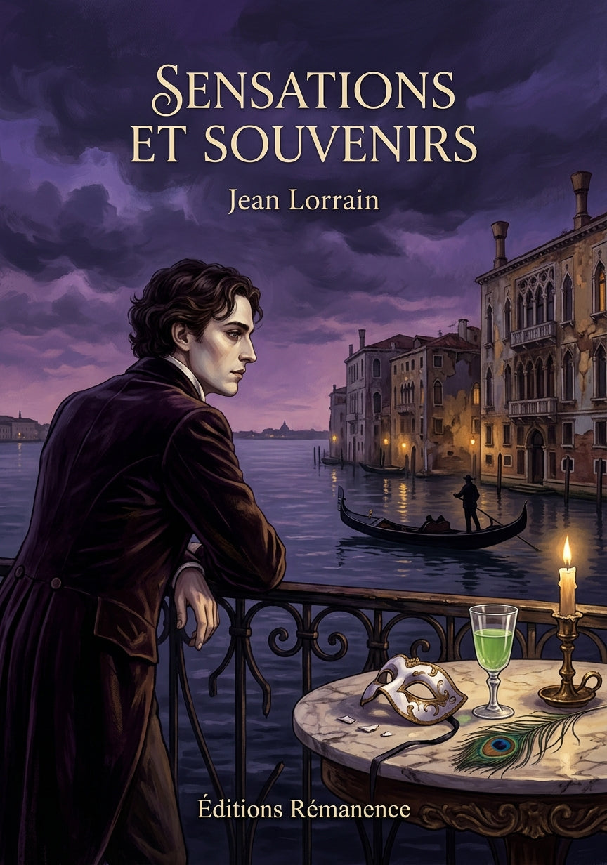 Livre Sensations et Souvenirs par Jean Lorrain - Couverture - Editions Remanence