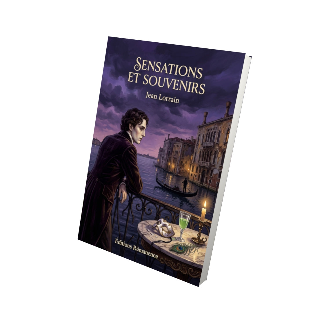Livre Sensations et Souvenirs par Jean Lorrain - Vue 3D - Editions Remanence