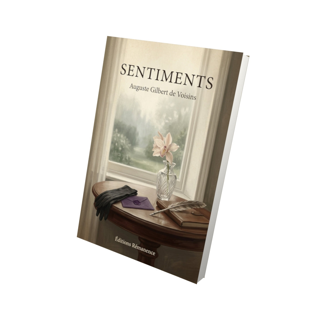 Livre Sentiments - Auguste Gilbert de Voisins - Vue 3D - Editions Remanence
