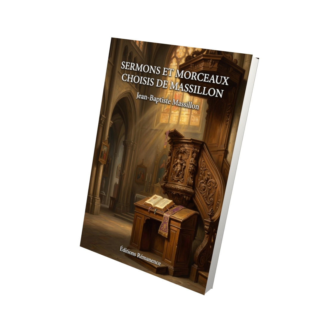 Livre Sermons et morceaux choisis de Massillon par Jean-Baptiste Massillon - Vue 3D - Editions Remanence