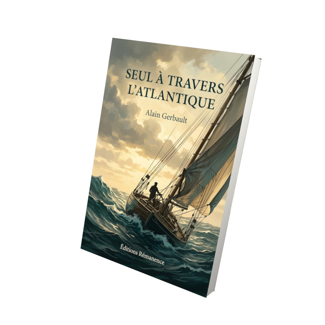 Livre Seul à travers l’Atlantique par Alain Gerbault - Vue 3D - Editions Remanence
