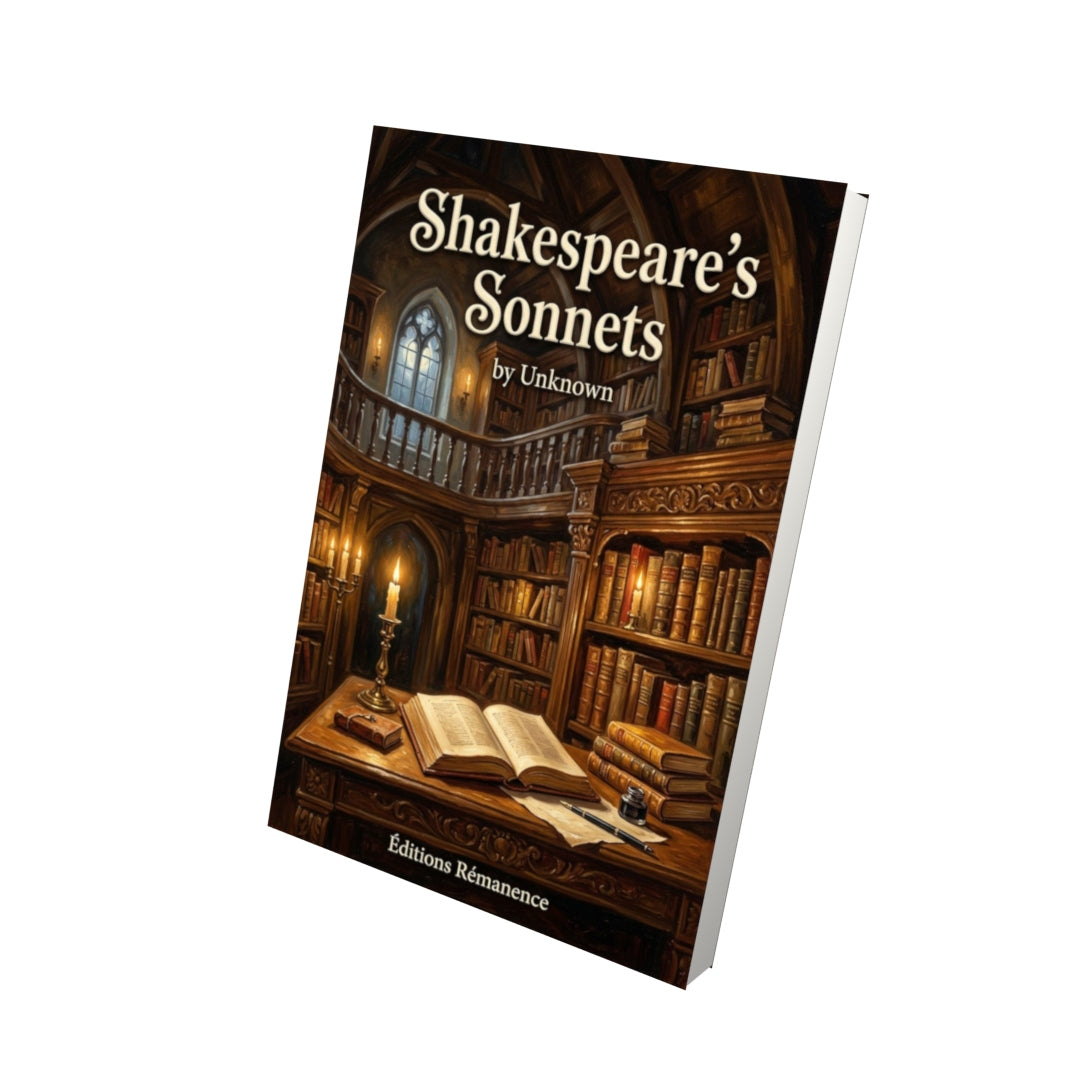 Livre Shakespeare's Sonnets - Vue 3D - Editions Remanence