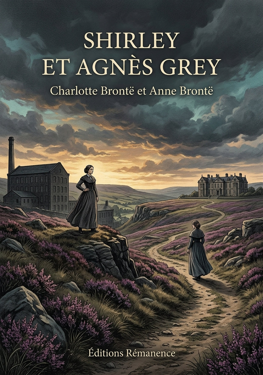 Livre Shirley et Agnès Grey par Charlotte Brontë et Anne Brontë - Couverture - Editions Remanence