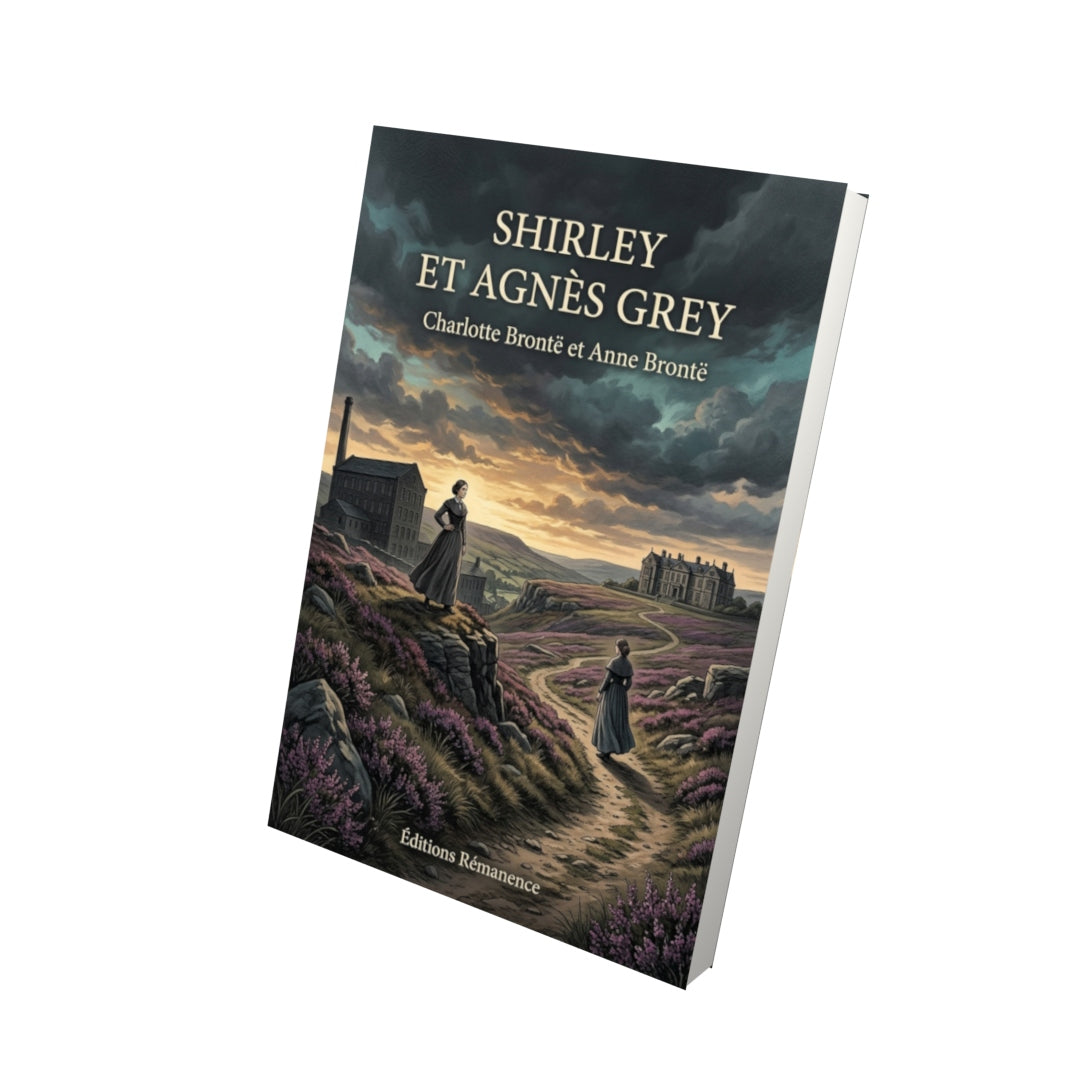 Livre Shirley et Agnès Grey par Charlotte Brontë et Anne Brontë - Vue 3D - Editions Remanence