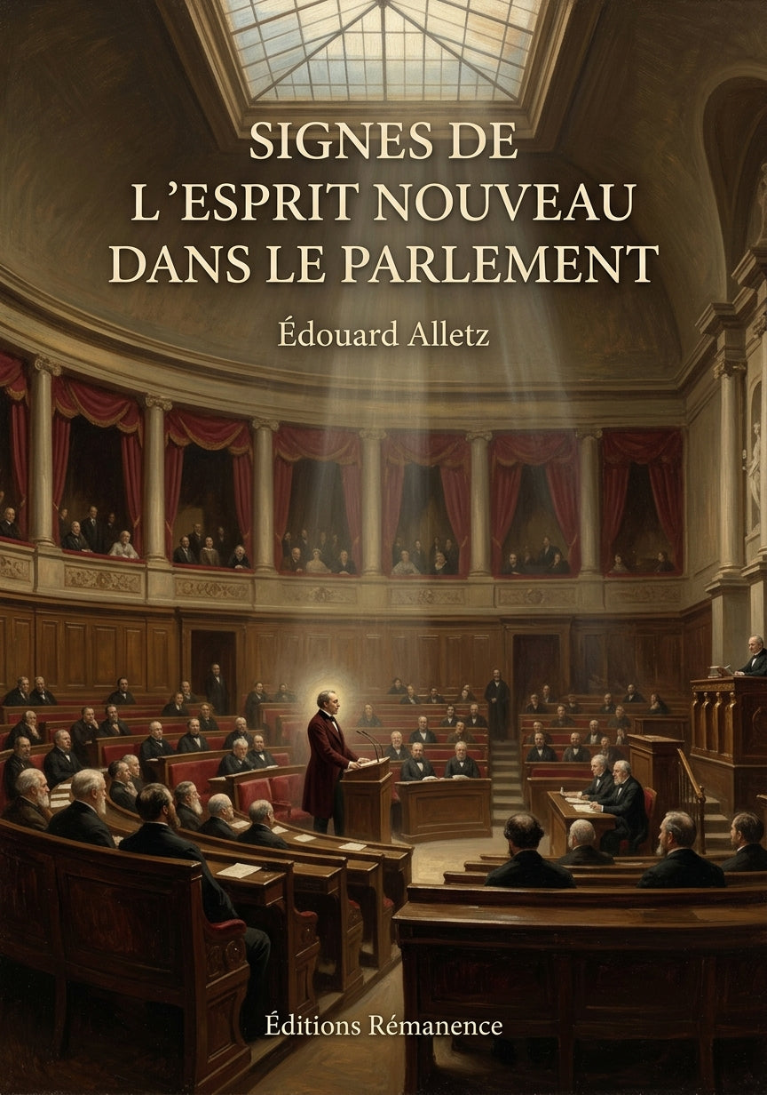 Livre Signes de l’esprit nouveau dans le Parlement par Édouard Alletz - Couverture - Editions Remanence
