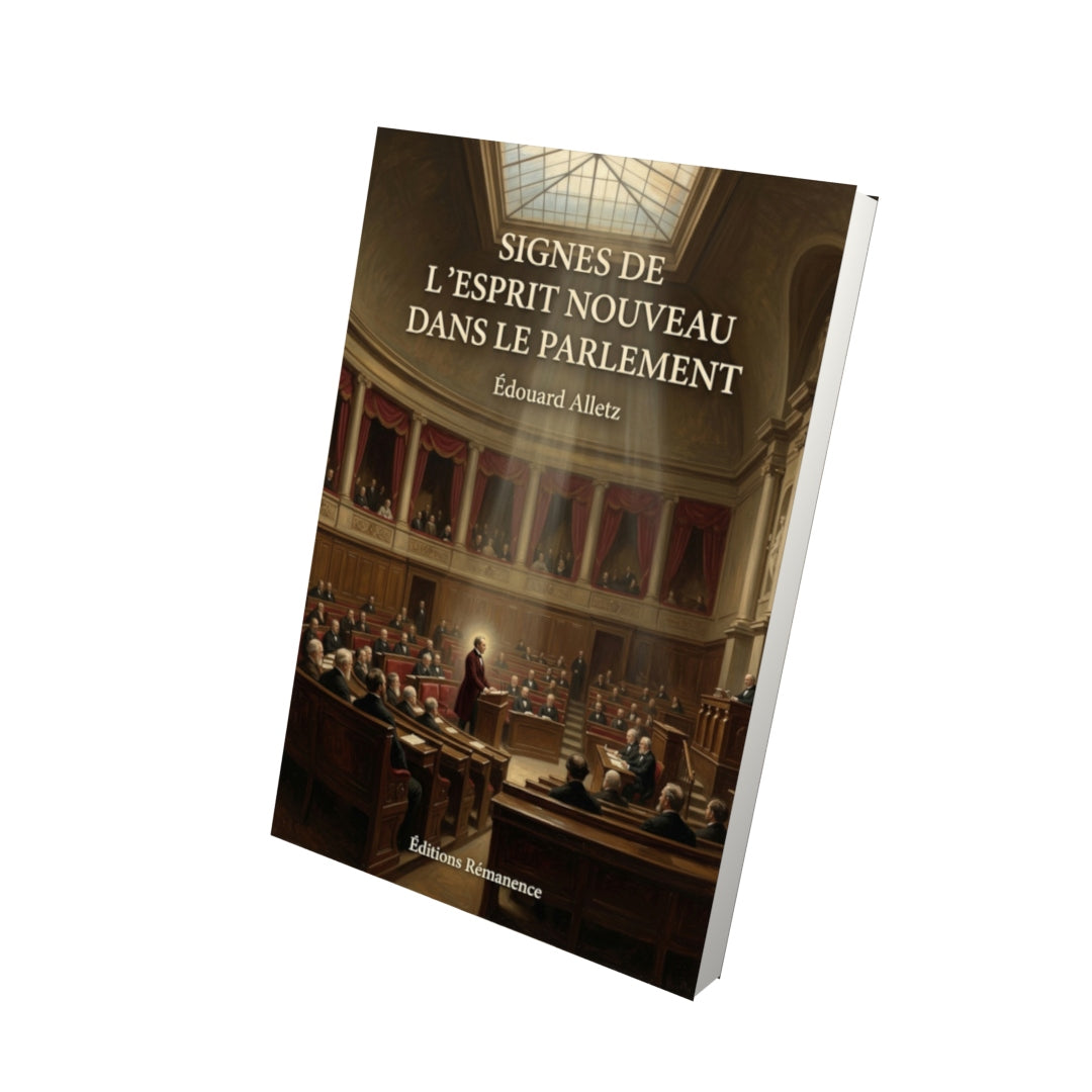 Livre Signes de l’esprit nouveau dans le Parlement par Édouard Alletz - Vue 3D - Editions Remanence