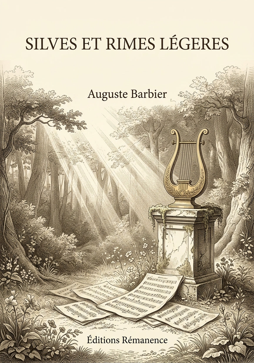 Livre Silves et Rimes légeres par Auguste Barbier - Couverture - Editions Remanence