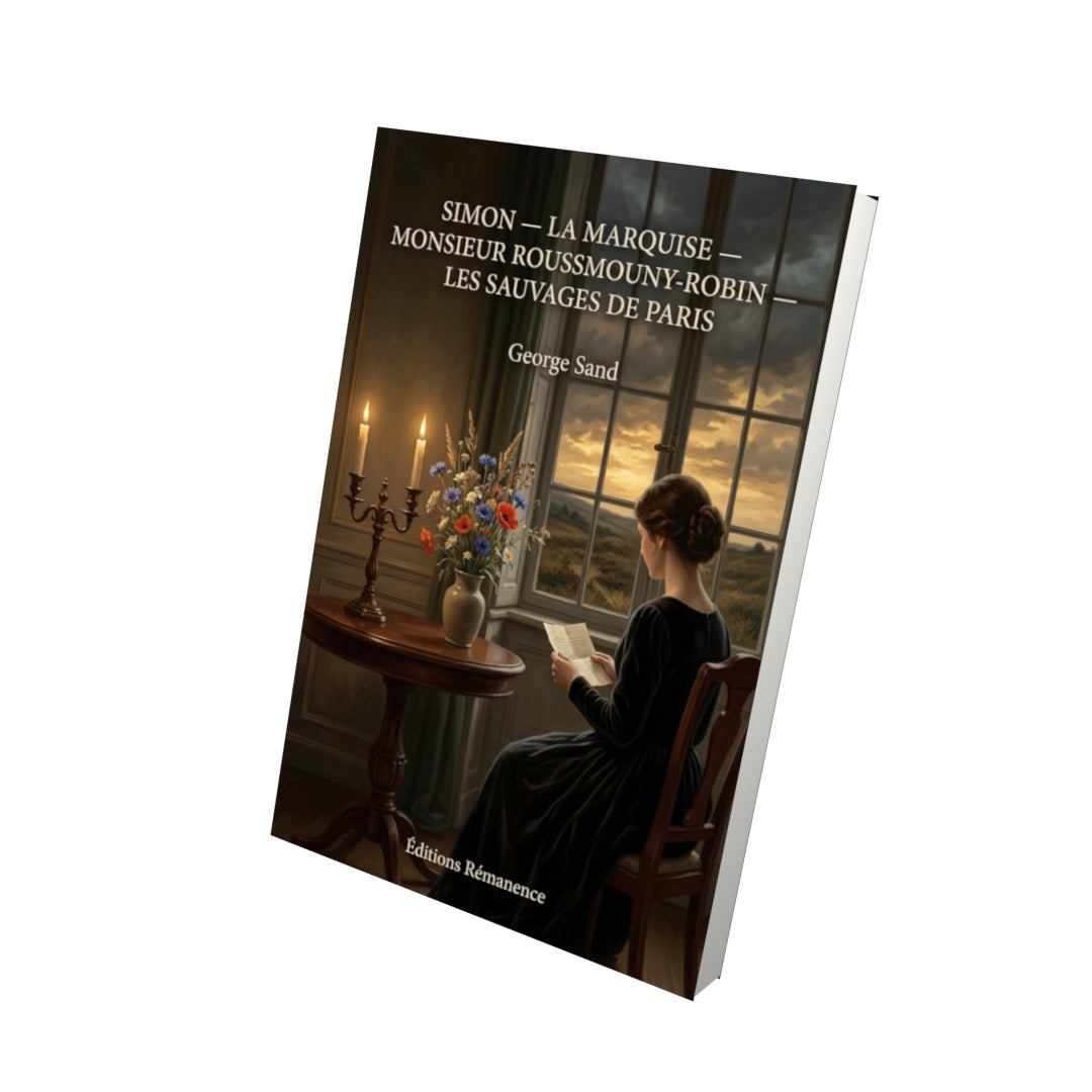 Livre Simon — La Marquise — Monsieur Rousset — Mouny-Robin — Les Sauvages de Paris par George Sand - Vue 3D - Editions Remanence