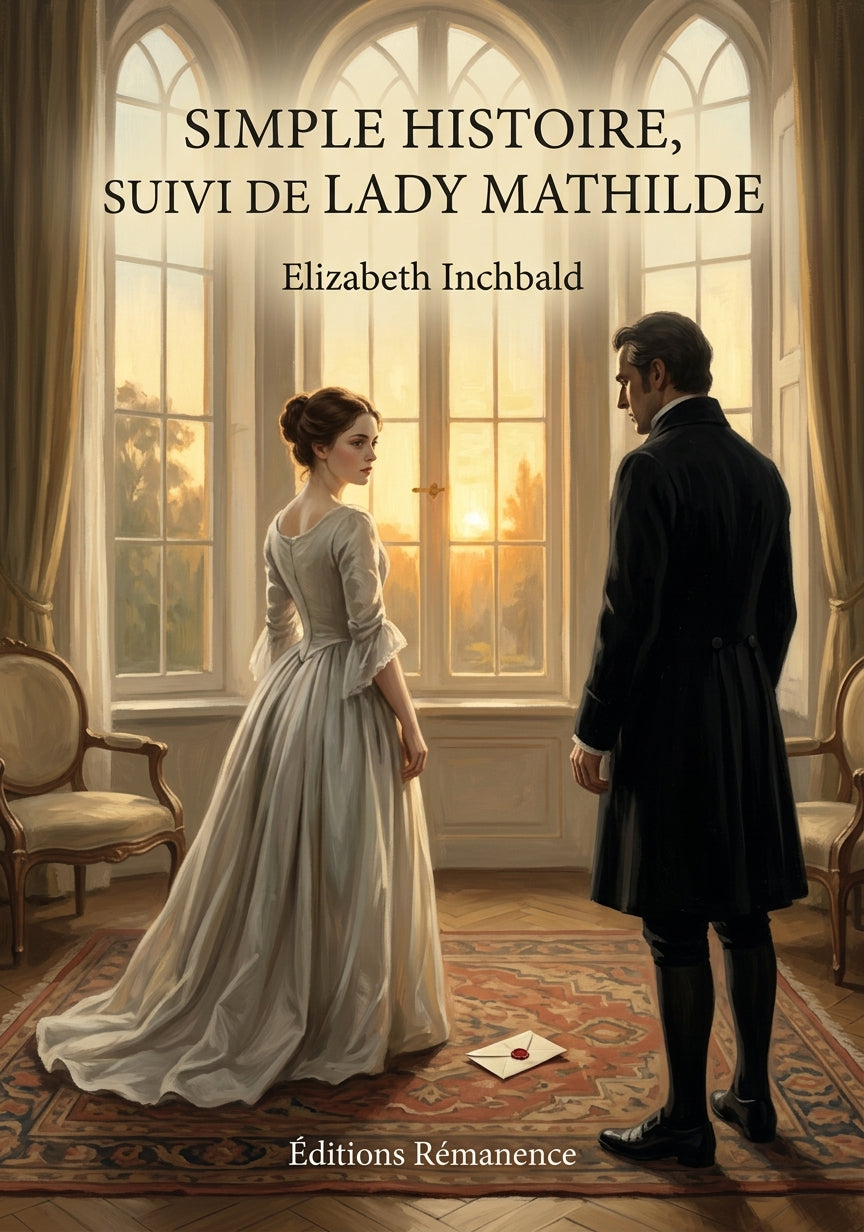Livre Simple Histoire, suivi de Lady Mathilde par Elizabeth Inchbald - Couverture - Editions Remanence