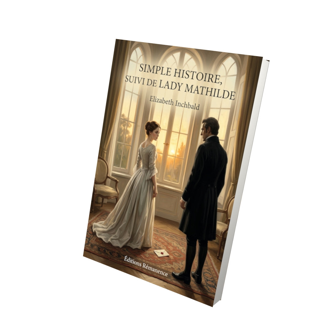 Livre Simple Histoire, suivi de Lady Mathilde par Elizabeth Inchbald - Vue 3D - Editions Remanence