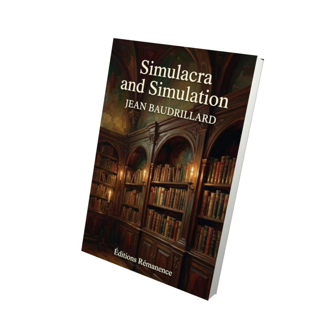 Livre Simulacra and Simulation – Jean-Baudrillard - Vue 3D - Editions Remanence
