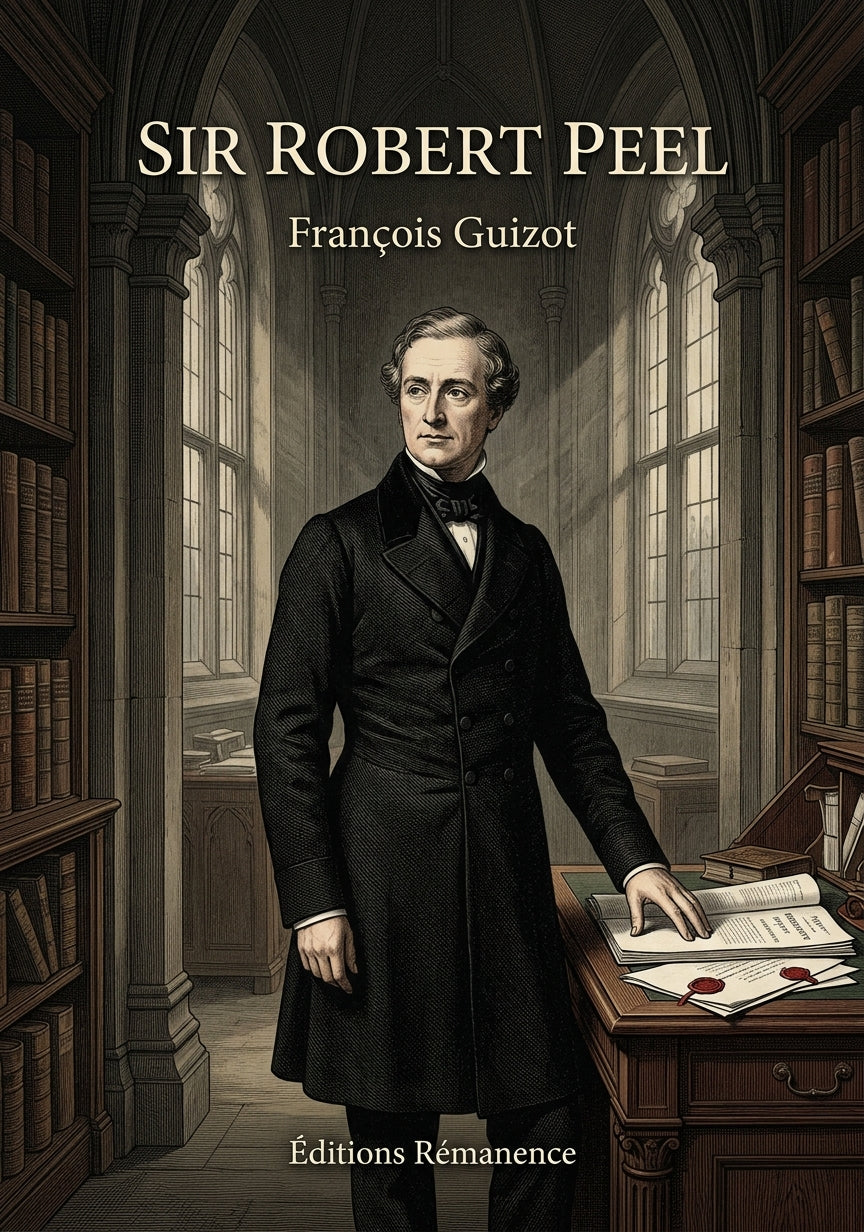 Livre Sir Robert Peel par François Guizot - Couverture - Editions Remanence