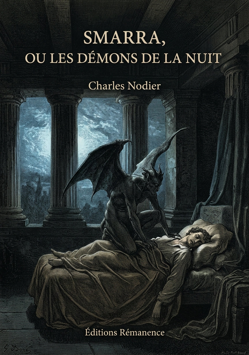 Livre Smarra, ou les démons de la nuit par Charles Nodier - Couverture - Editions Remanence