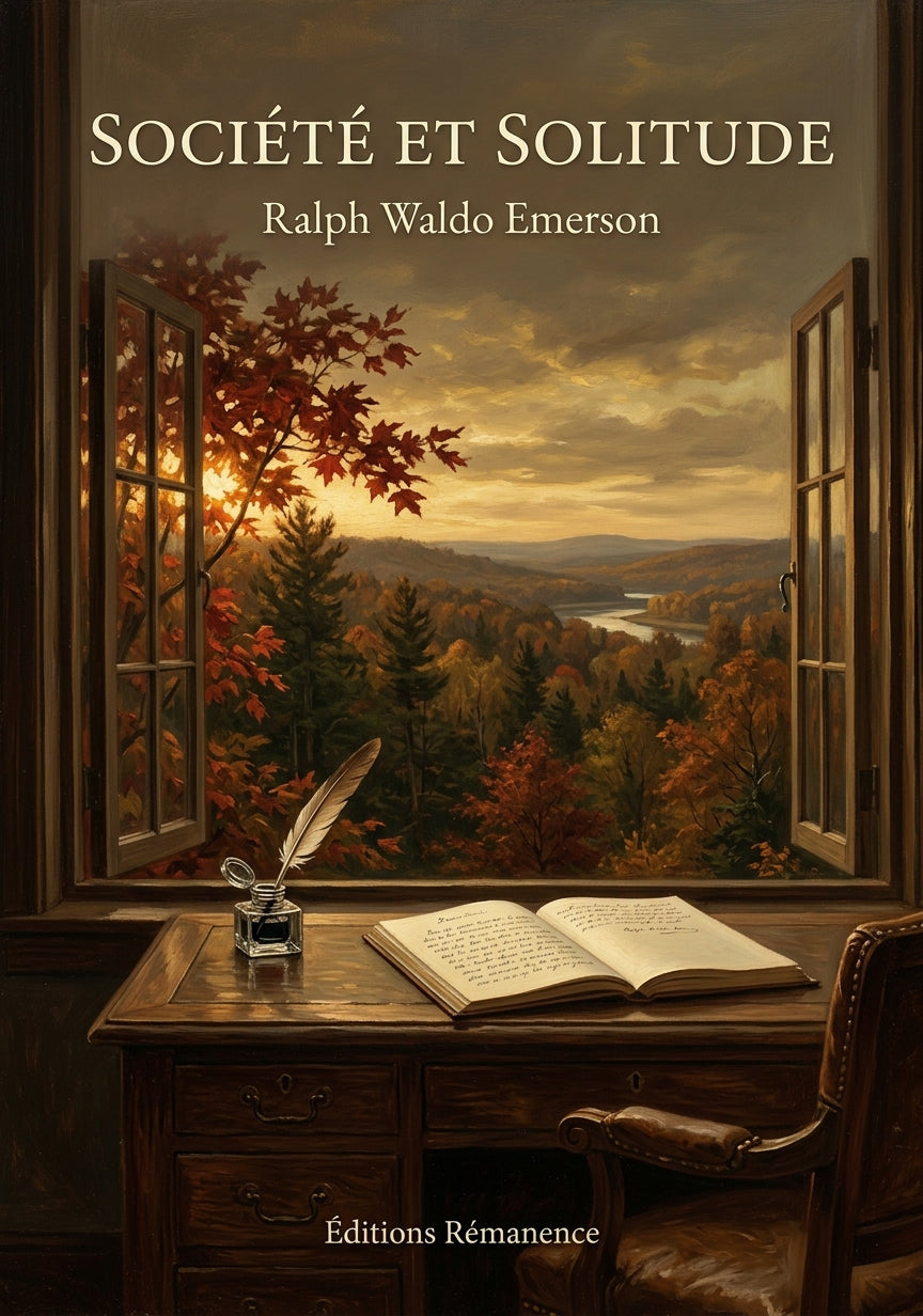 Livre Société et Solitude par Ralph Waldo Emerson - Couverture - Editions Remanence