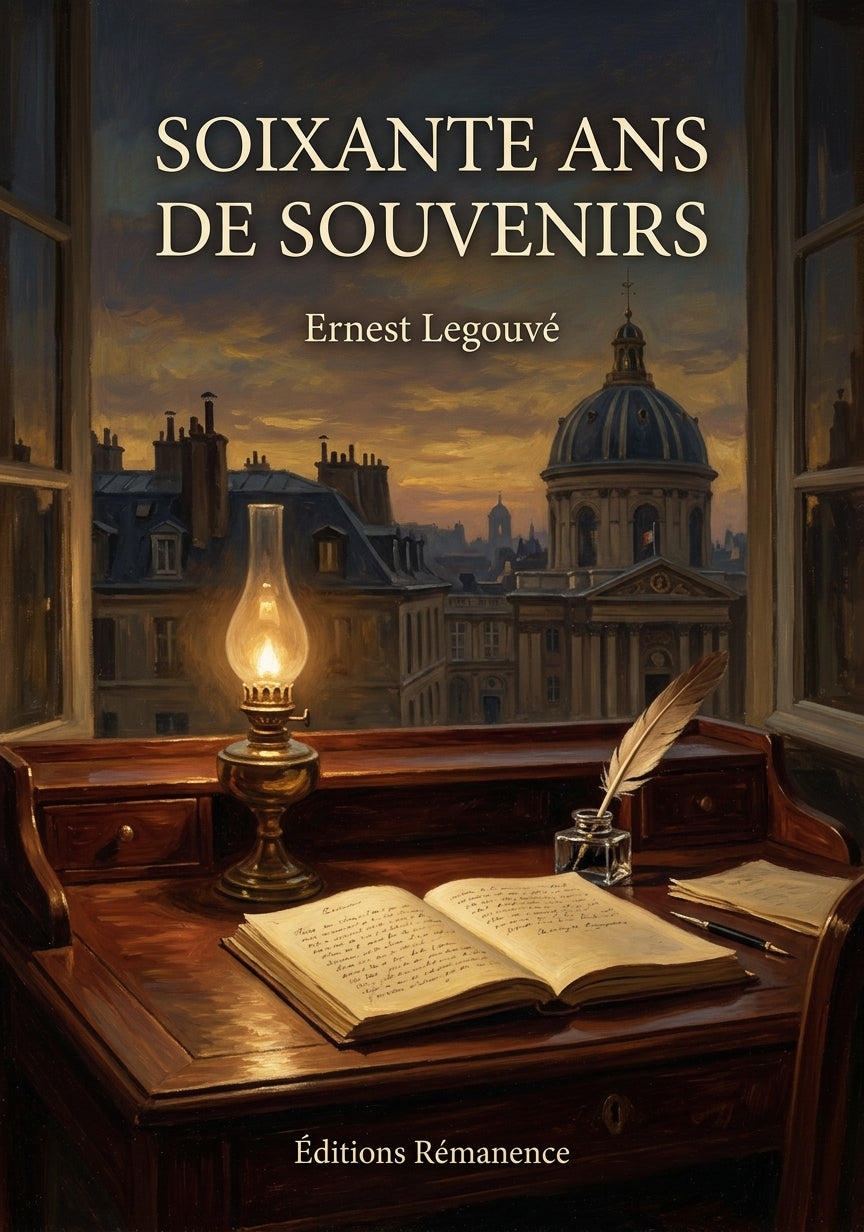 Livre Soixante ans de souvenirs par Ernest Legouvé - Couverture - Editions Remanence