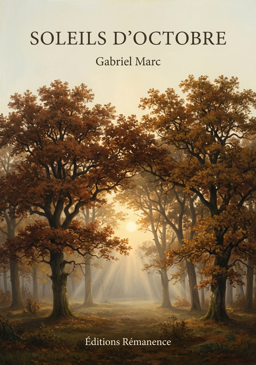 Livre Soleils d’octobre par Gabriel Marc - Couverture - Editions Remanence