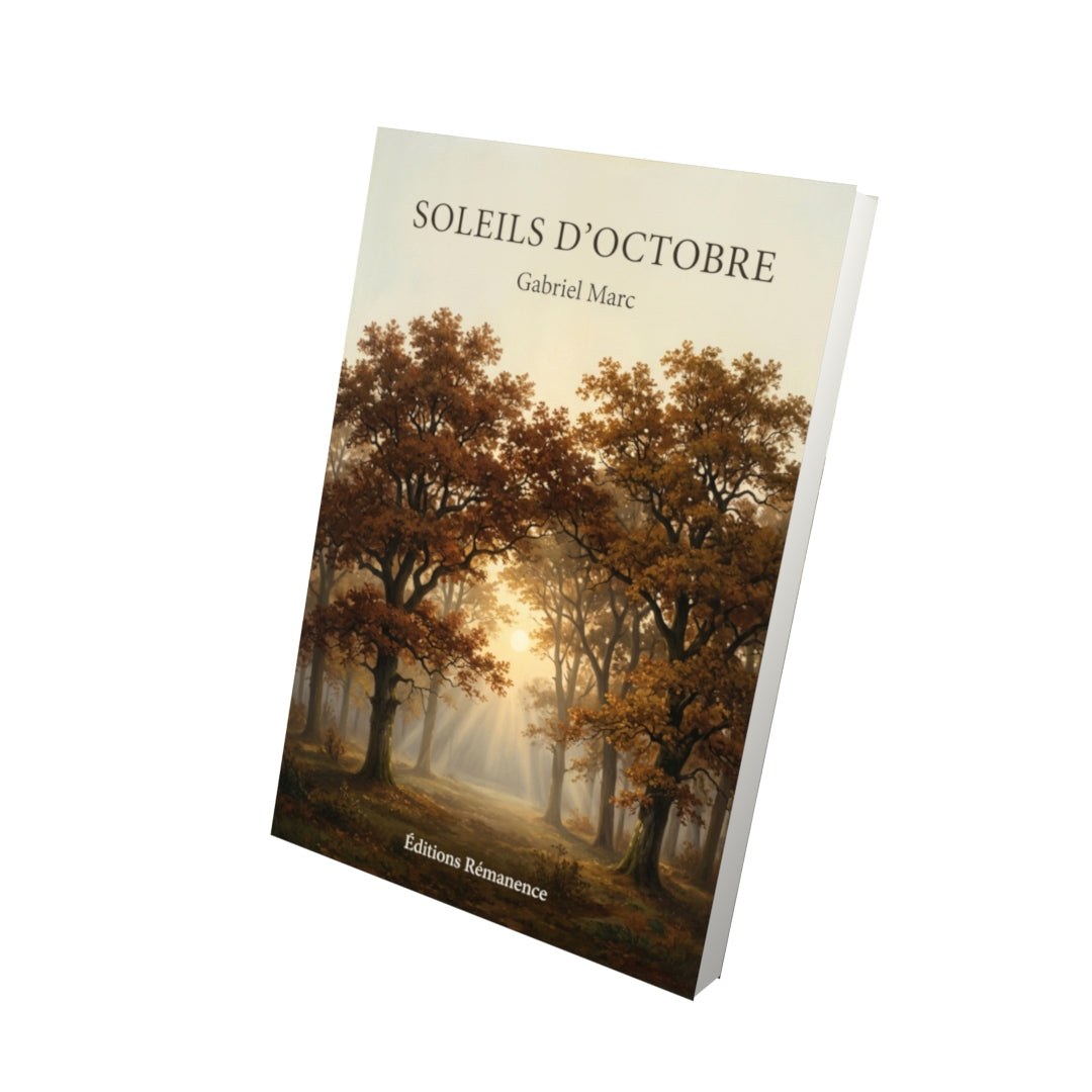 Livre Soleils d’octobre par Gabriel Marc - Vue 3D - Editions Remanence