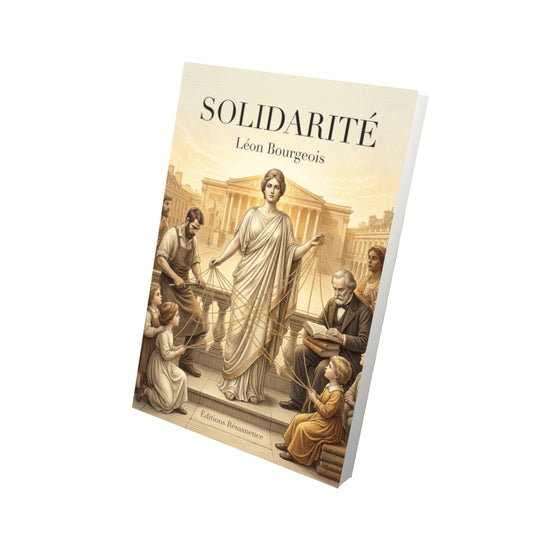 Livre Solidarité par Léon Bourgeois - Vue 3D - Editions Remanence
