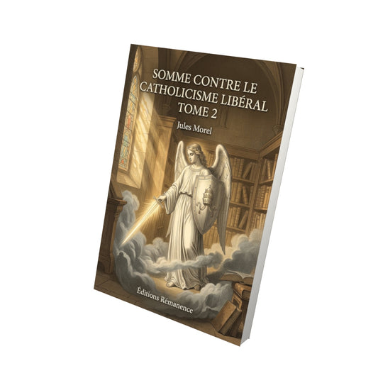 Livre Somme contre le catholicisme libéral Tome 2 - Jules Morel - Vue 3D - Editions Remanence
