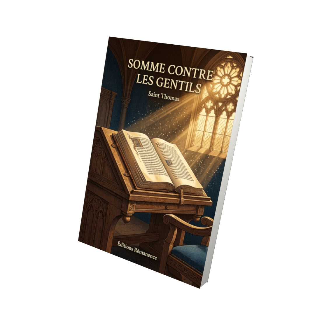 Livre Somme contre les Gentils par Thomas d’Aquin - Vue 3D - Editions Remanence