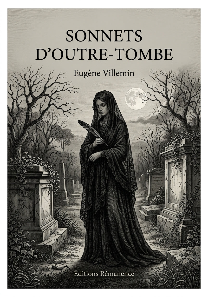 Livre Sonnets d’outre-tombe par Eugène Villemin - Couverture - Editions Remanence