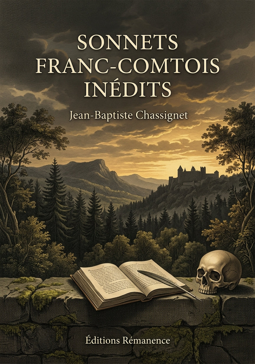 Livre Sonnets franc-comtois inédits par Jean-Baptiste Chassignet - Couverture - Editions Remanence