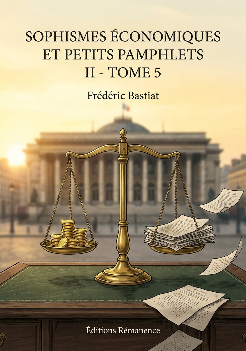 Livre Sophismes économiques et petits pamphlets II - Tome 5 par Frédéric Bastiat - Couverture - Editions Remanence