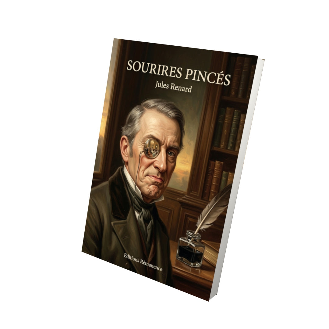 Livre Sourires pincés par Jules Renard - Vue 3D - Editions Remanence