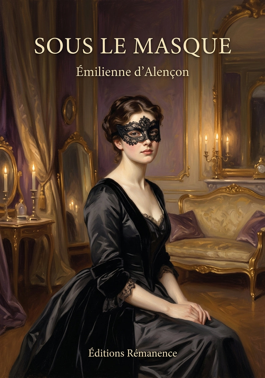 Livre Sous le masque par Émilienne d’Alençon - Couverture - Editions Remanence