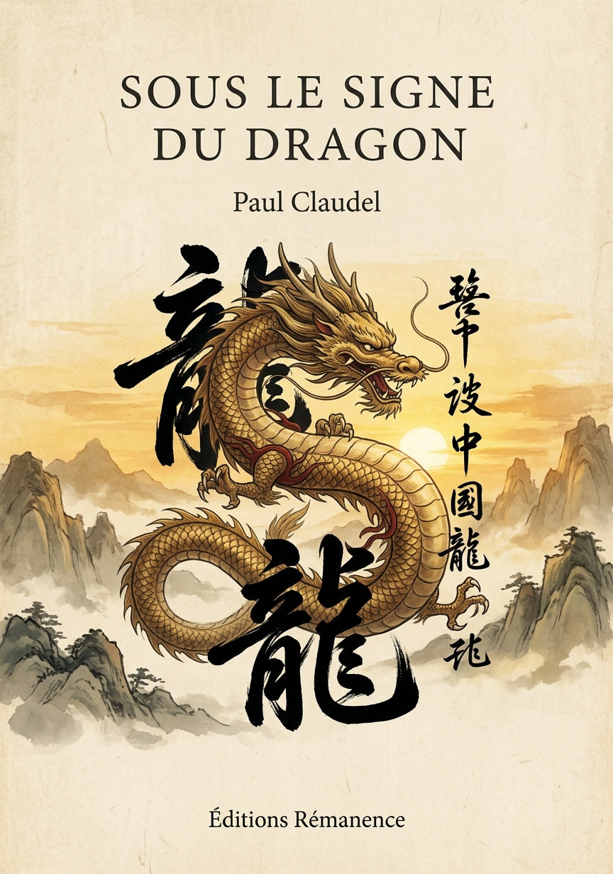 Livre Sous le signe du Dragon par Paul Claudel - Couverture - Editions Remanence