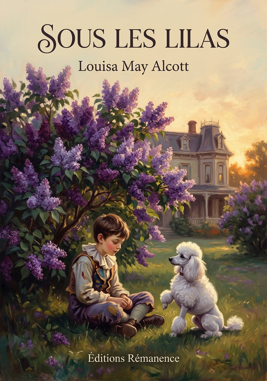 Livre Sous les lilas par Louisa May Alcott - Couverture - Editions Remanence