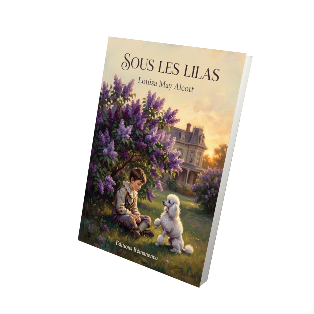 Livre Sous les lilas par Louisa May Alcott - Vue 3D - Editions Remanence