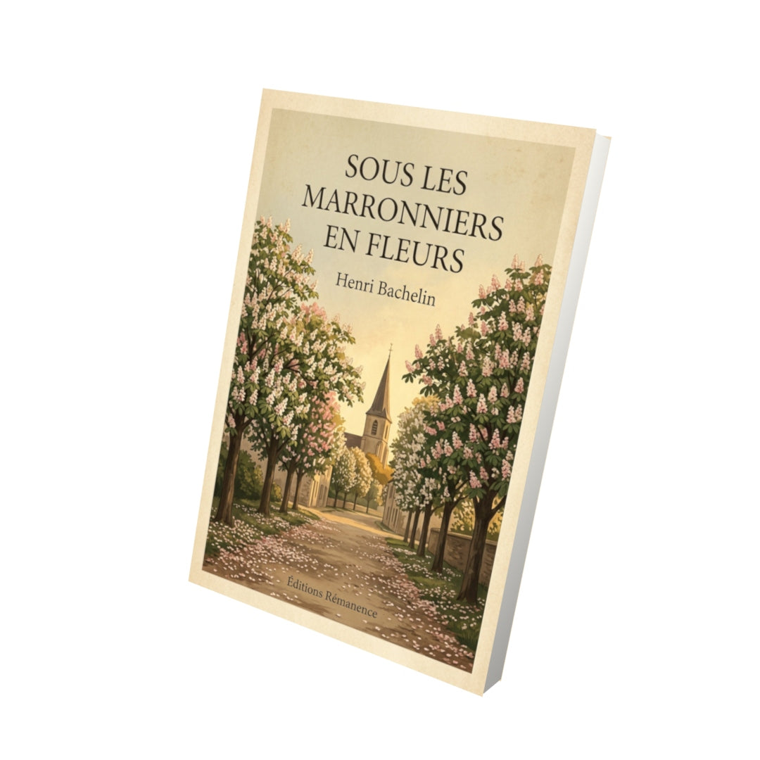 Livre Sous les marronniers en fleurs - Henri Bachelin - Vue 3D - Editions Remanence
