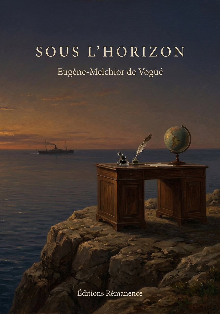 Livre Sous l’horizon par Eugène-Melchior de Vogüé - Couverture - Editions Remanence