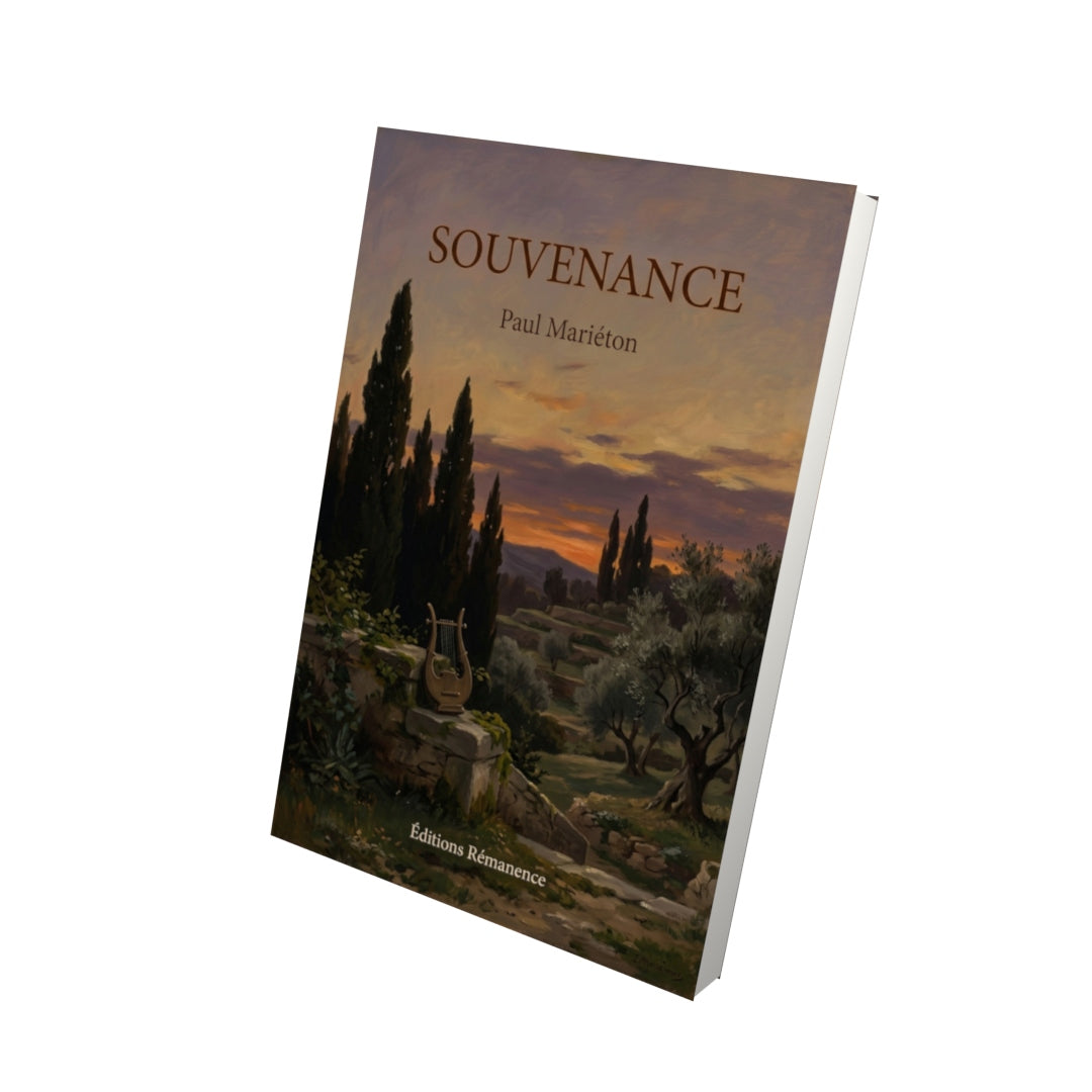 Livre Souvenance par Paul Mariéton - Vue 3D - Editions Remanence