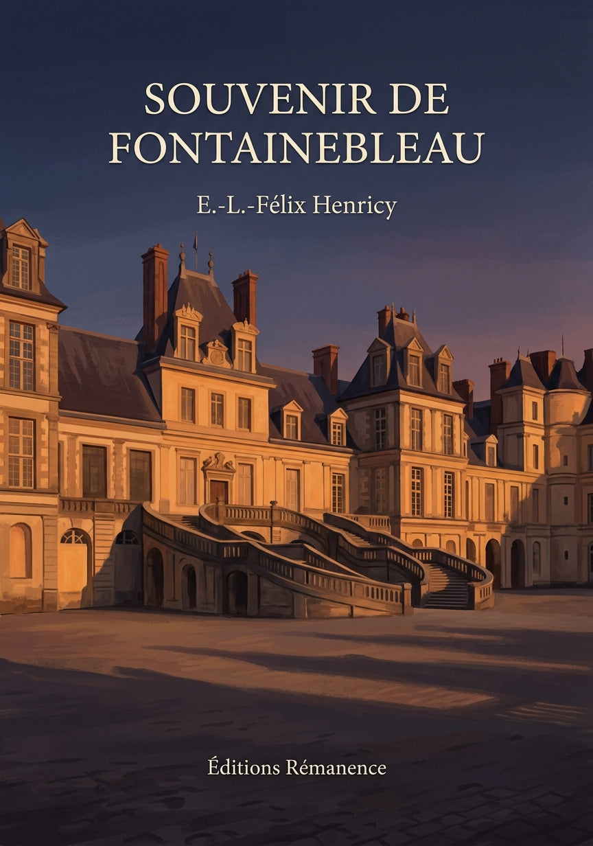 Livre Souvenir de Fontainebleau par E.-L.-Félix Henricy - Couverture - Editions Remanence