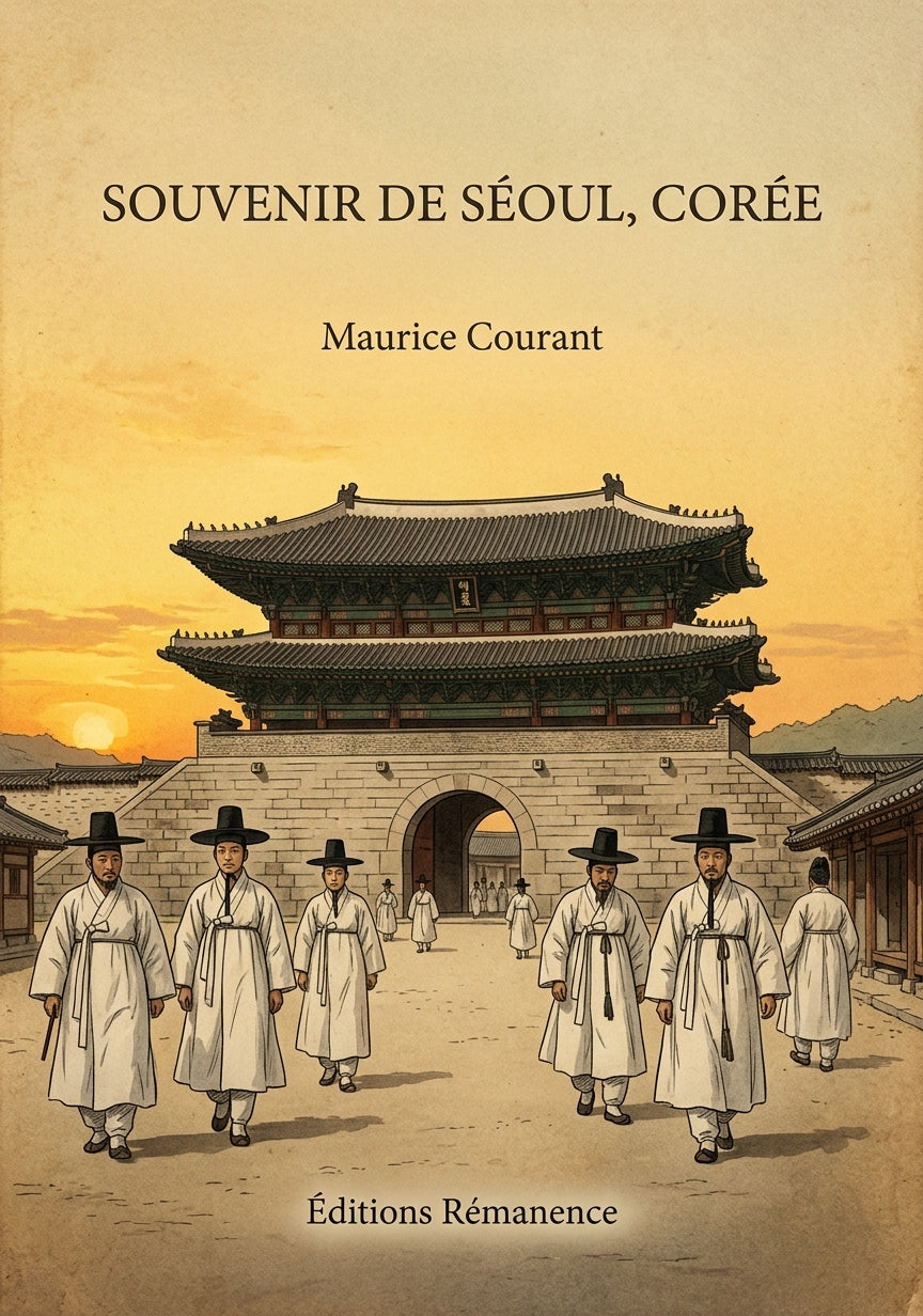 Livre Souvenir de Séoul, Corée par Maurice Courant - Couverture - Editions Remanence