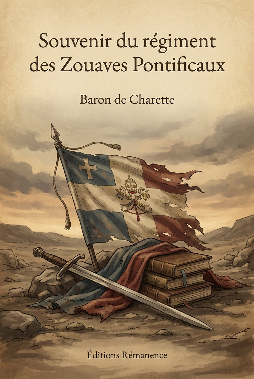 Livre Souvenir du régiment des Zouaves Pontificaux par Baron de Charette - Couverture - Éditions Rémanence